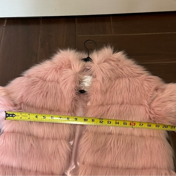 Rachel Parcell Blush Teddy Jacket Holiday Coat Furry Coat‎ Faux Pink Coat - Picture 3 of 6